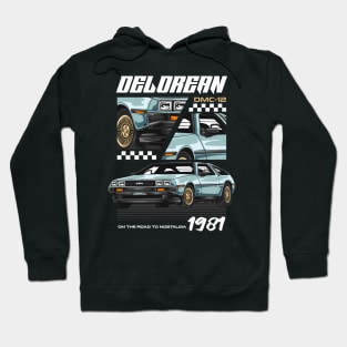 80s Retro Delorean Car Hoodie